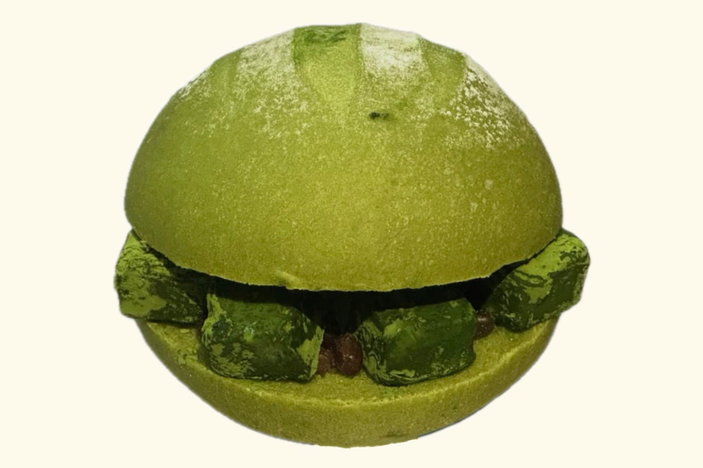 抹茶生巧蜜红豆米面包